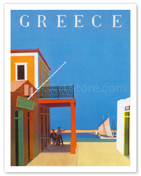 Greece - Island of Hydra - Poster by Yiannis Moralis