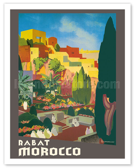 Rabat Morocco - Poster by Émile Baudrillart