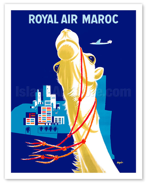Royal Air Morocco (Maroc) Airlines - The Camel - Poster by Pierre Seguin