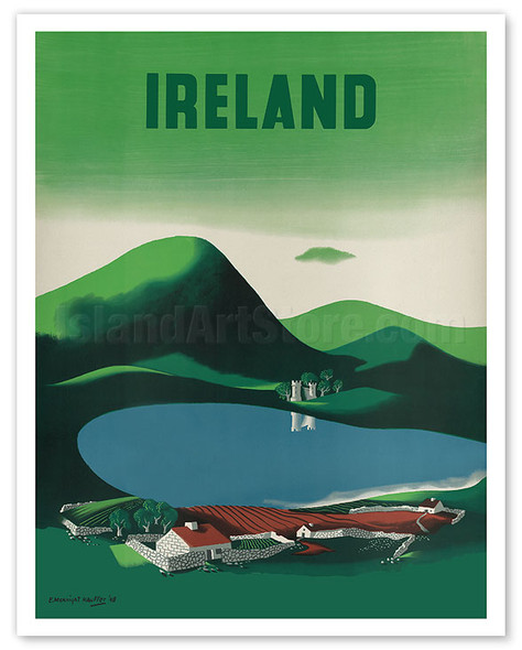 Ireland - Ross Castle, Killarney National Park - c. 1948 - Poster by Edward McKnight Kauffer