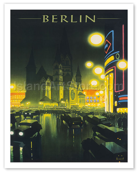 Berlin Germany - Kaiser Wilhelm Memorial Church - Poster by Jupp Wiertz