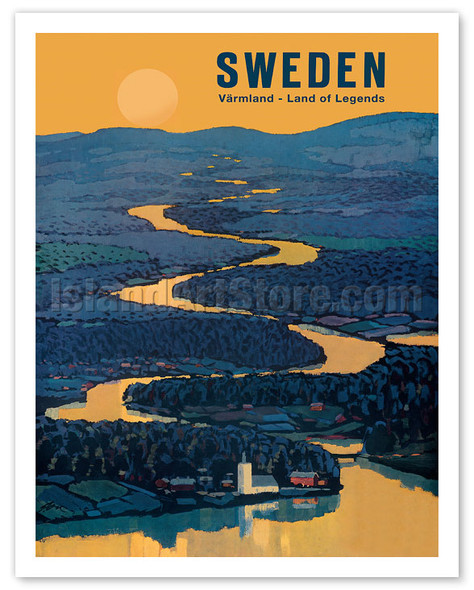Värmland Sweden - Land of Legends - Klarälven River - Poster by Aon