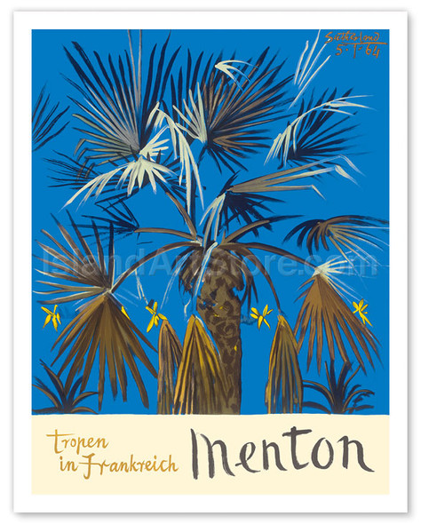 Menton - Tropen in Frankreich (Tropics in France) - Palm Tree - Poster by Graham Sutherland