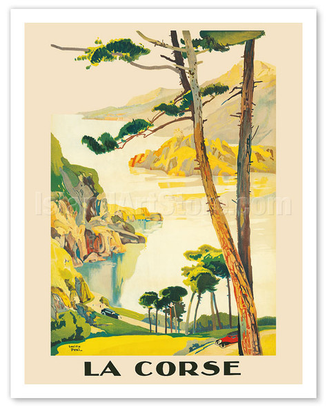 Corsica (La Corse) - France - Paris-Lyon-Méditerranée (PLM), French Railroad - c.1932 - Poster by Lucien Peri