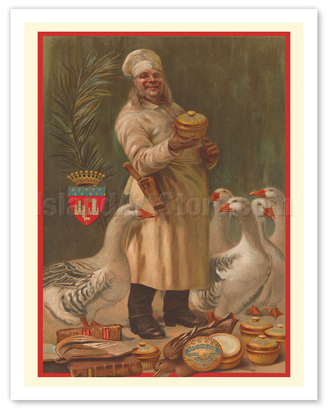 Pâté Tivollier - French Foie Gras - Toulouse - c. 1910 - Vintage Advertisement Poster
