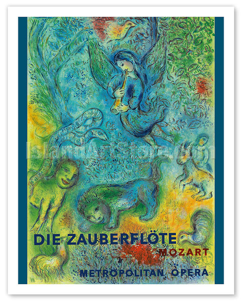 Die Zauberflöte (The Magic Flute) - Mozart - Metropolitan Opera - Poster by Marc Chagall