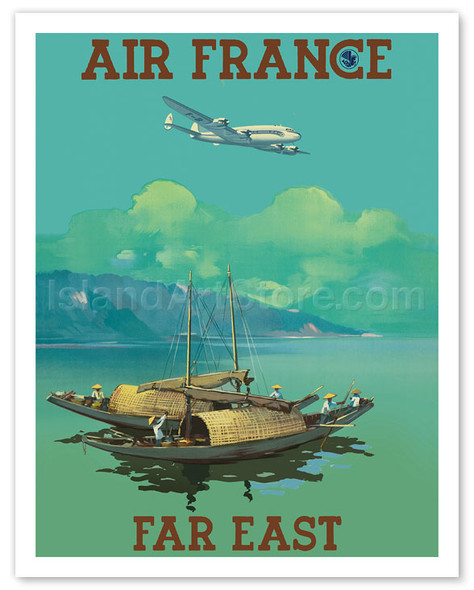Far East - Asian fishing boats - Poster by Vincent Guerra