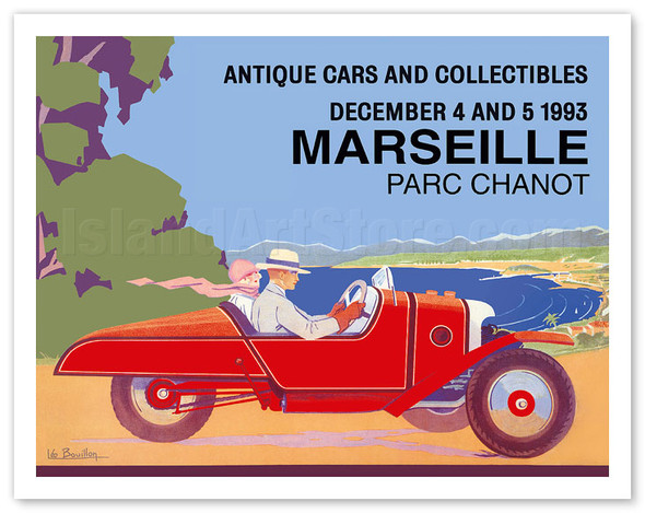 Marseille, France - Antique Cars and Collectibles - Le Parc Chanot Center - Cyclecar Morgan - Poster by Léo Bouillon