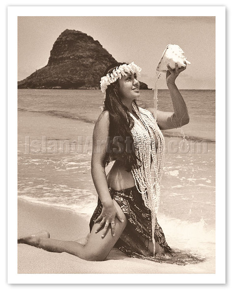 Hawaiian Summer - Mokoli‘i Island (Chinaman's Hat) - c. 1960's - Poster by Alan Houghton