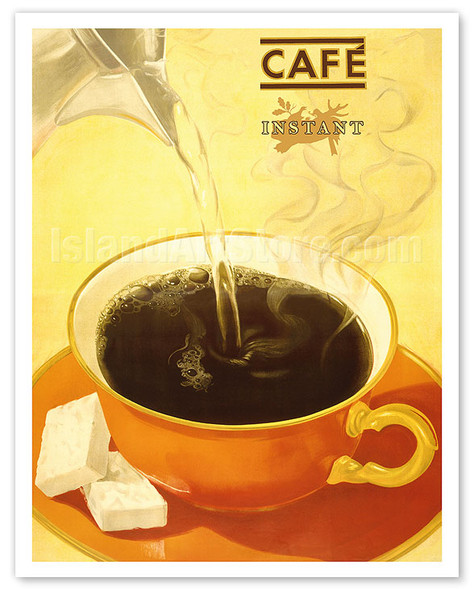 Cafe Instant Coffee - c. 1930's - Poster by Viktor Rutz