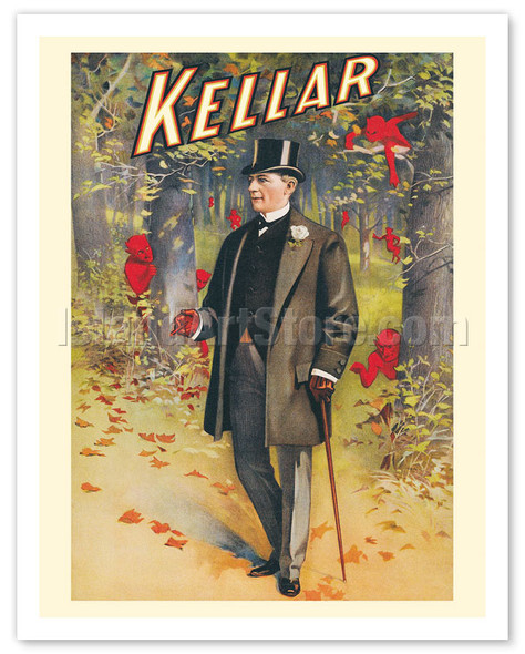 Harry Kellar - America’s Favorite Magician - c. 1900 - Vintage Advertisement Poster