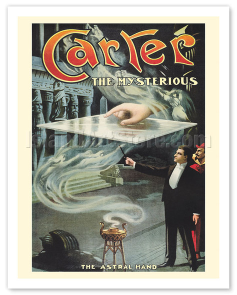 Carter, The Mysterious - The Astral Hand - c. 1905 - Vintage Advertisement Poster