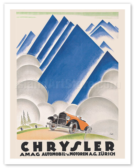 Chrysler - Across the Alps - c. 1929 - Poster by Otto Ernst