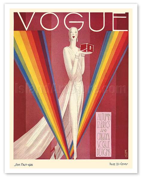 Fashion Magazine Cover - September 1, 1926 - Autumn Fabrics - Poster by Eduardo Garcia Benito