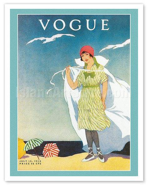 Fashion Magazine - July 15, 1912 - Beach Fashions - Poster by Helen Dryden