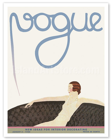 Fashion Magazine - August 2, 1930 - New Ideas for Interior Decorating - Poster by André E. Marty