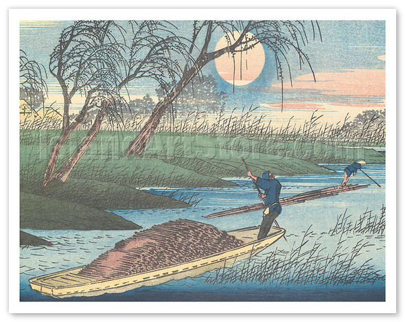 Seba Station - from Sixty-nine Stations of Kiso Road - c. 1800's - Poster by Hiroshige, Eisen