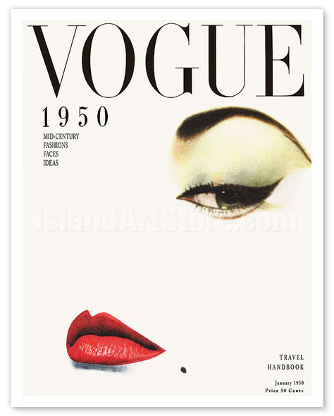 Fashion Magazine - January 1950 - Mid-Century Faces and Ideas - Poster by Erwin Blumenfeld