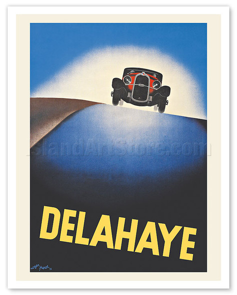 Delahaye 134 Luxury Car - c. 1932 - Poster by Roger Pérot