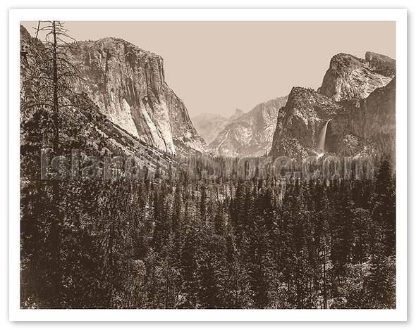 Entrance to Yosemite Valley - Yosemite National Park, California - c. 1865 - Poster by Carleton E. Watkins
