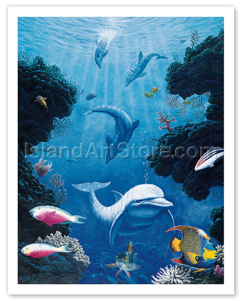 Dolphin Smiles - Poster by Andrew Annenberg