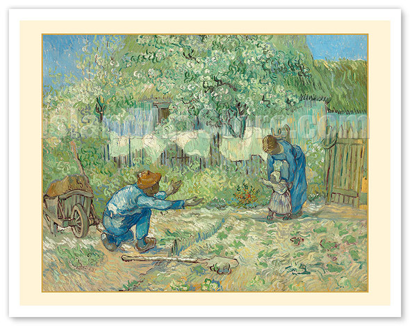 First Steps, after Millet - c. 1890 - Poster by Vincent van Gogh