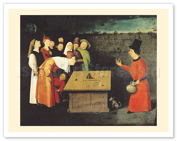The Conjurer - Cups and Balls Trick - c. 1480 - Poster by Hieronymous Bosch