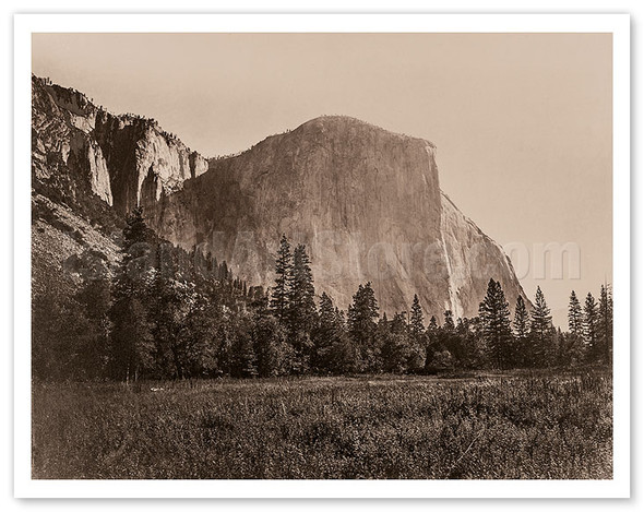 El Capitan - Yosemite National Park, California - c. 1865 - Poster by Carleton E. Watkins