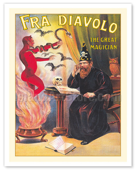 Fra Diavolo (Brother Devil) - The Great Magician - c. 1910 - Poster by Adolph Friedländer