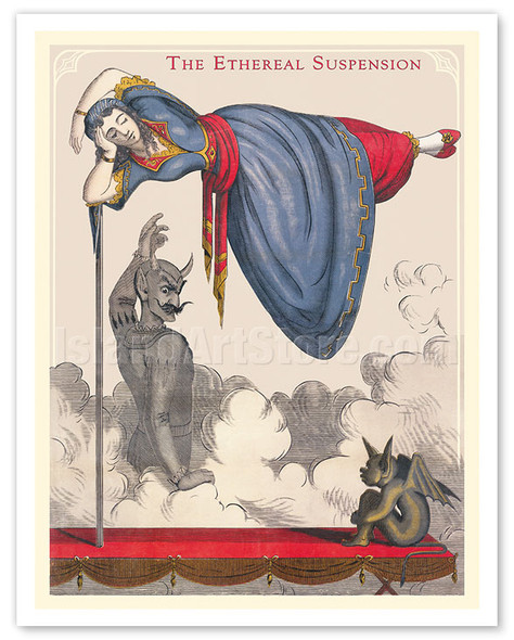 Robert Houdin’s Ethereal Suspension - c. 1879 - Poster by Warren, Johnson & Co.