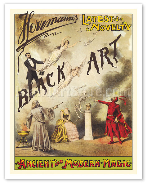 Herrmann’s Black Art Act - Ancient and Modern Magic - Poster by William H. Forbes