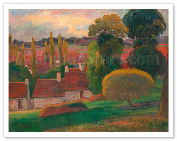 A Farm in Brittany - Northwestern France - c. 1894 - Poster by Paul Gauguin