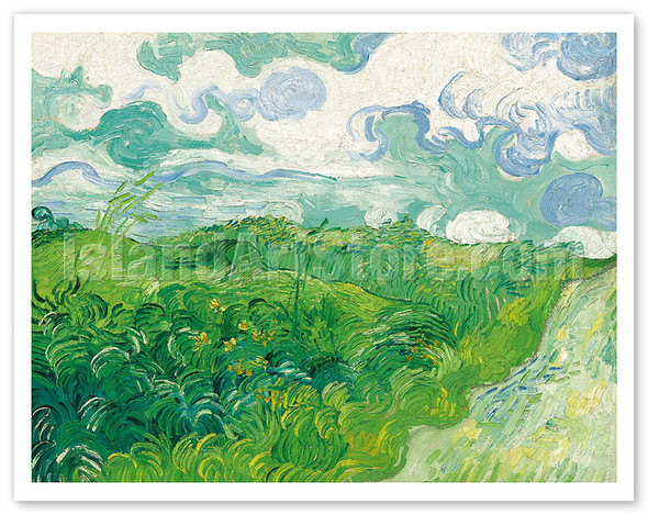 Green Wheat Fields, Auvers, France - c. 1890 - Poster by Vincent van Gogh