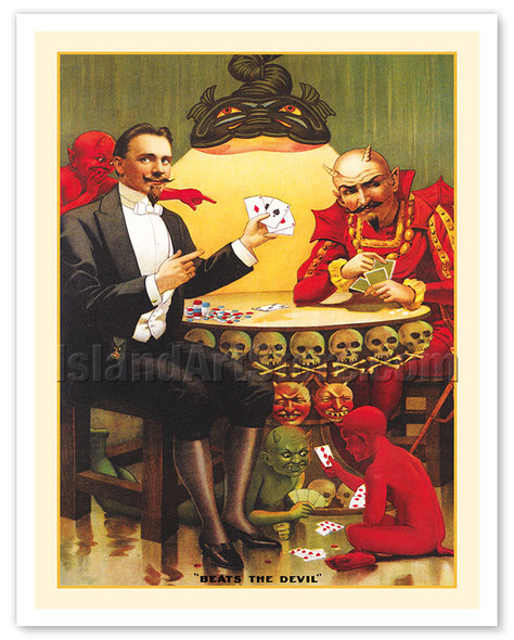 Alexander Fredrik the Great - Beats the Devil - c. 1915 - Vintage Magic Poster