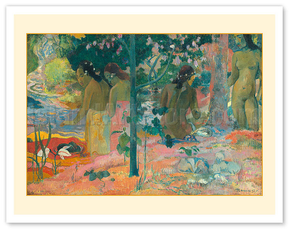 The Bathers - Tahiti - c. 1897 - Poster by Paul Gauguin