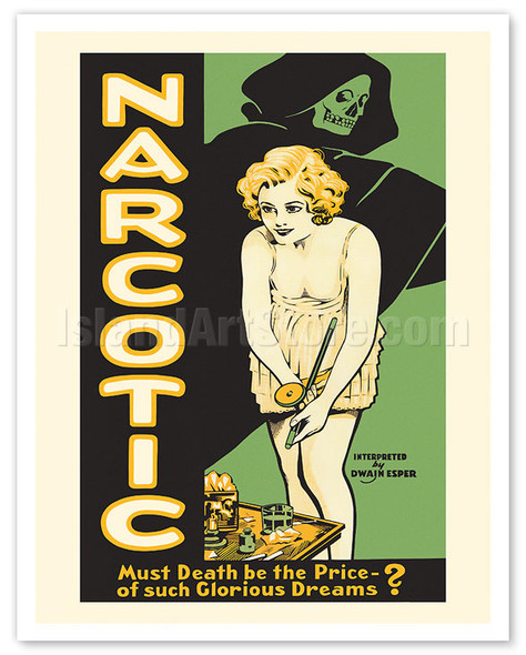 Narcotic - Must Death Be The Price of Such Glorious Dreams - c. 1933 - Vintage Film Movie Poster
