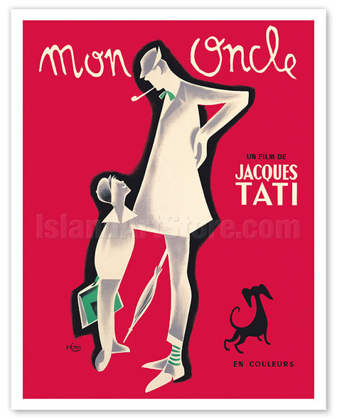 Mon Oncle - Monsieur Hulot (Jacques Tati) - c. 1958 - Poster by Pierre Étaix