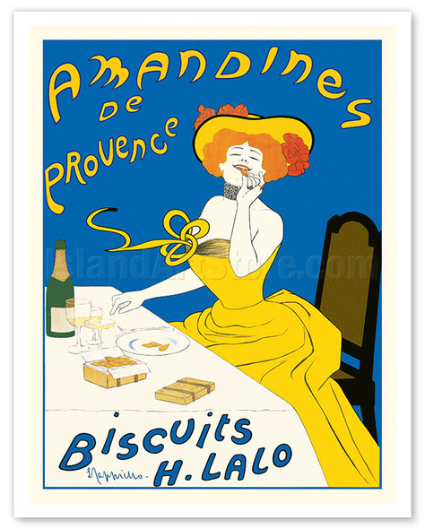 Almonds Biscuits - Amandines de Provence Biscuits H. Lalo - c. 1900's - Poster by Leonetto Cappiello