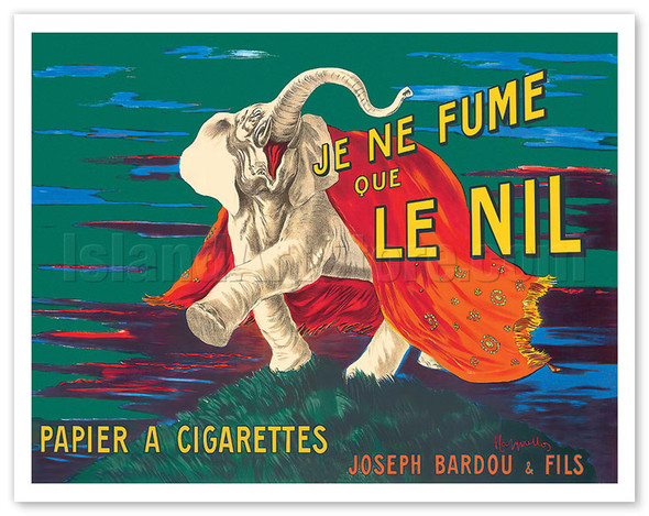 I Smoke Only Le Nil (Je Ne Fume Que Le Nil) - Cigarette Rolling Paper - c. 1912 - Poster by Leonetto Cappiello