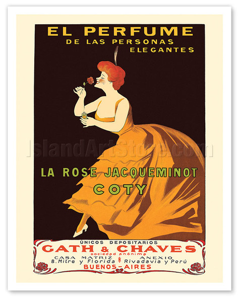 La Rose Jacqueminot by Coty - The Perfume Of Elegant People - c. 1904 - Poster by Leonetto Cappiello