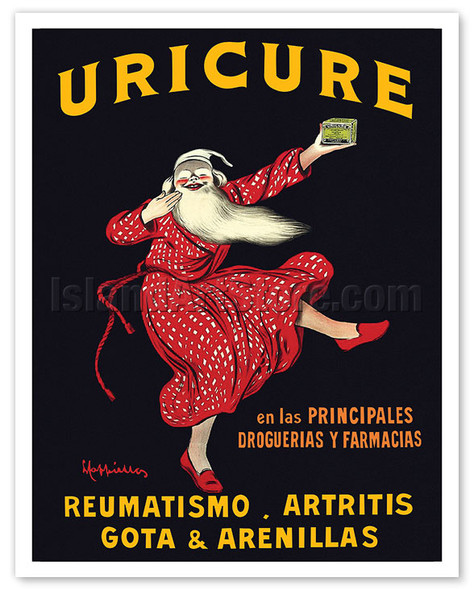 Uricure Pills - For Rheumatism Arthritis Gout - c. 1910 - Poster by Leonetto Cappiello