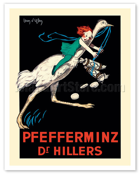 Dr Hillers Peppermints (Pfefferminz) - c. 1927 - Poster by Jean d’Ylen