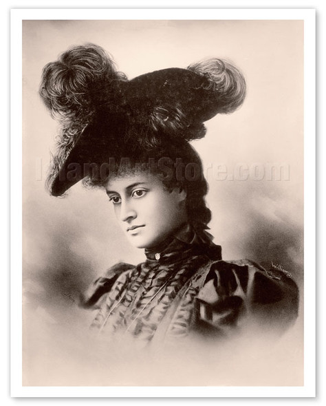 Princess Kaiulani in San Francisco - Crown Princess of the Kingdom of Hawaii - c. 1895 - Poster by I.W. Taber