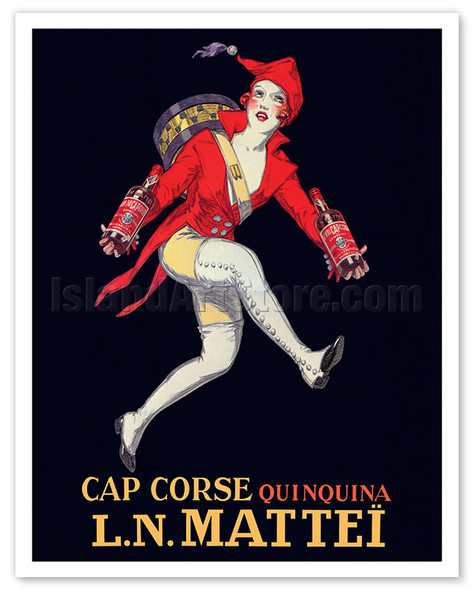 Cap Corse Quinquina - Quininated Aperitif Wine - L.N. Matteï - c. 1927 - Poster by Jean d’Ylen