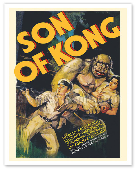 Son of Kong - Starring Robert Armstrong & Helen Mack - c. 1933 - Vintage Film Movie Poster