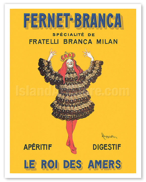 Fernet-Branca Apertif - The King of Bitters - Branca Brothers of Milan - c. 1909 - Poster by Leonetto Cappiello