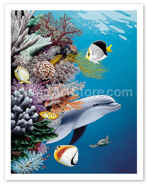 Dolphin's Reef, Hawaii - Poster by Mark MacKay