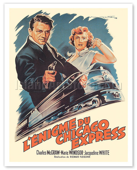 The Narrow Margin (L’Énigme du Chicago Express) - c. 1952 - Poster by Roger Soubie