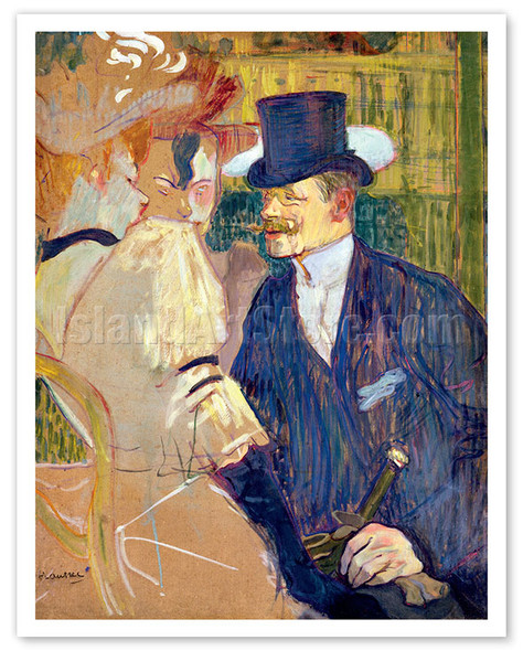 The Englishman (William Tom Warrener) at the Moulin Rouge - c. 1892 - Poster by Henri de Toulouse-Lautrec