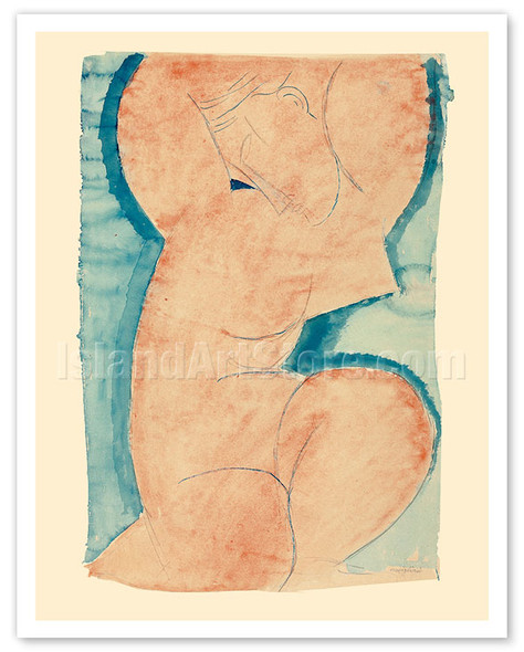 Caryatid - Classical Greek Sculpted Female Figure - c. 1913 - Poster by Amedeo Modigliani